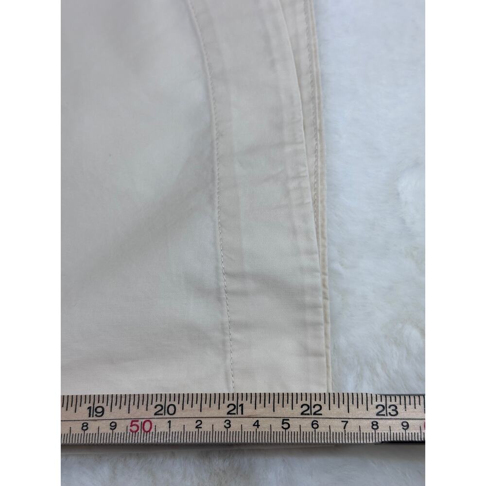 Mare by Anthropologie Wide Leg Culotte Cotton Pants Ivory Women's M High Rise - Picture 12 of 13